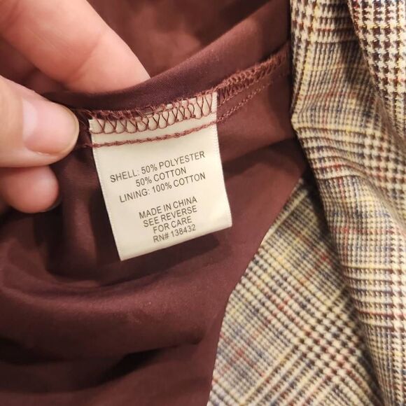 Modcloth Touch of Structure A-Line Maroon Plaid Lined Pleated Sleeveless Dress W - Picture 9 of 11